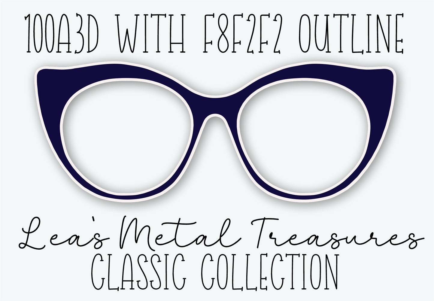 100A3D WITH F8F2F2 Outline Eyewear Frame Toppers