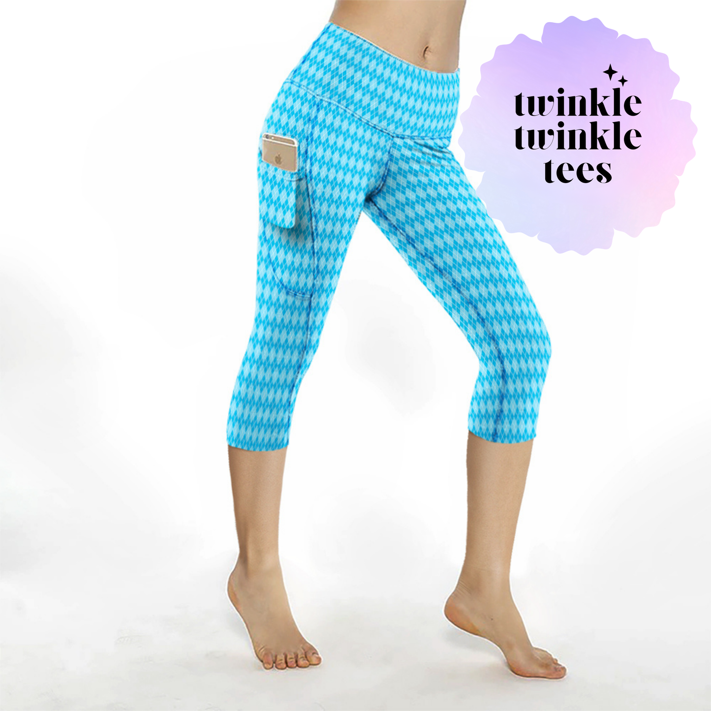 Classic Argyle #12 CAPRI Pocket Leggings