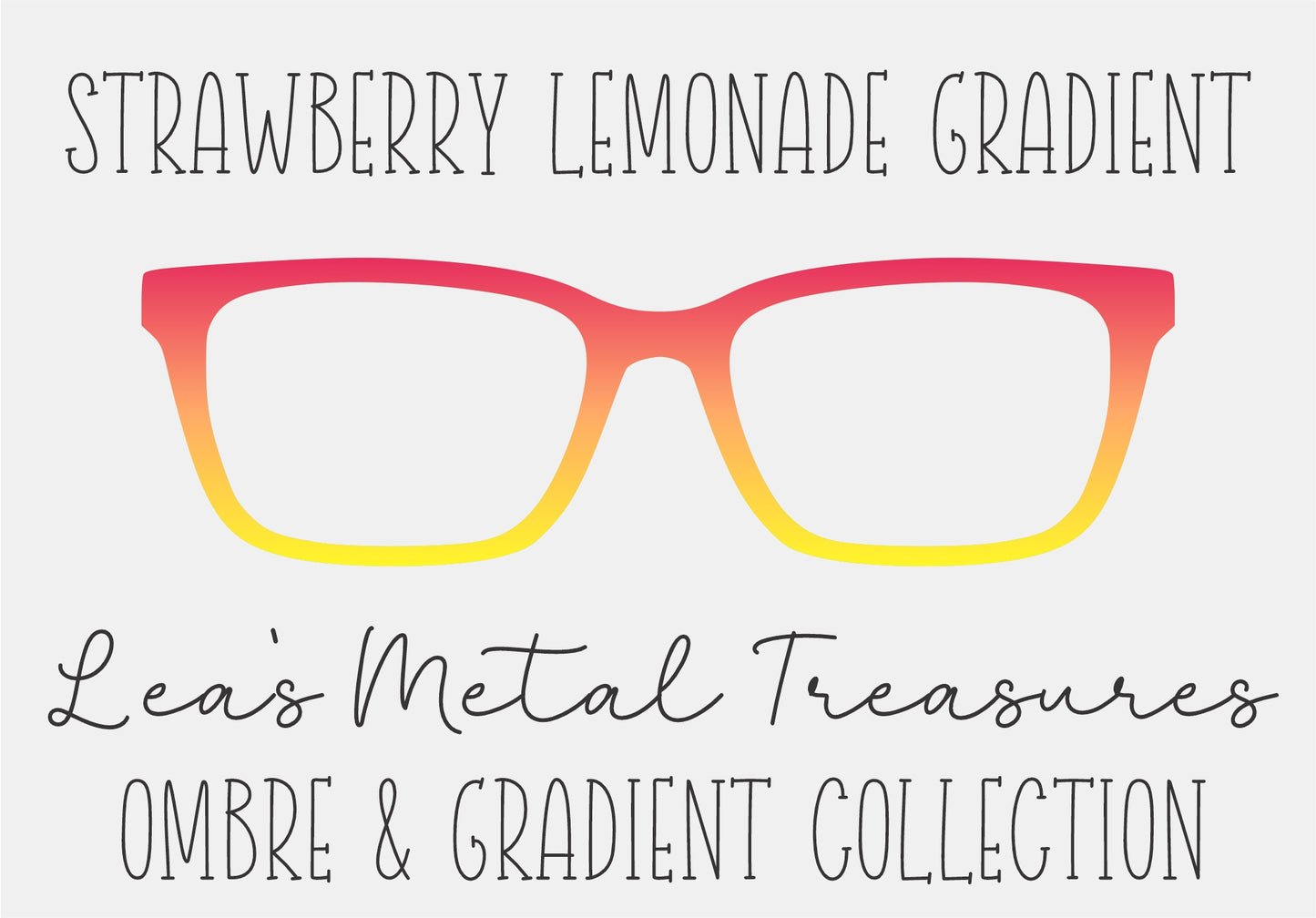 Strawberry Lemonade Gradient TOPPER COMES WITH MAGNETS