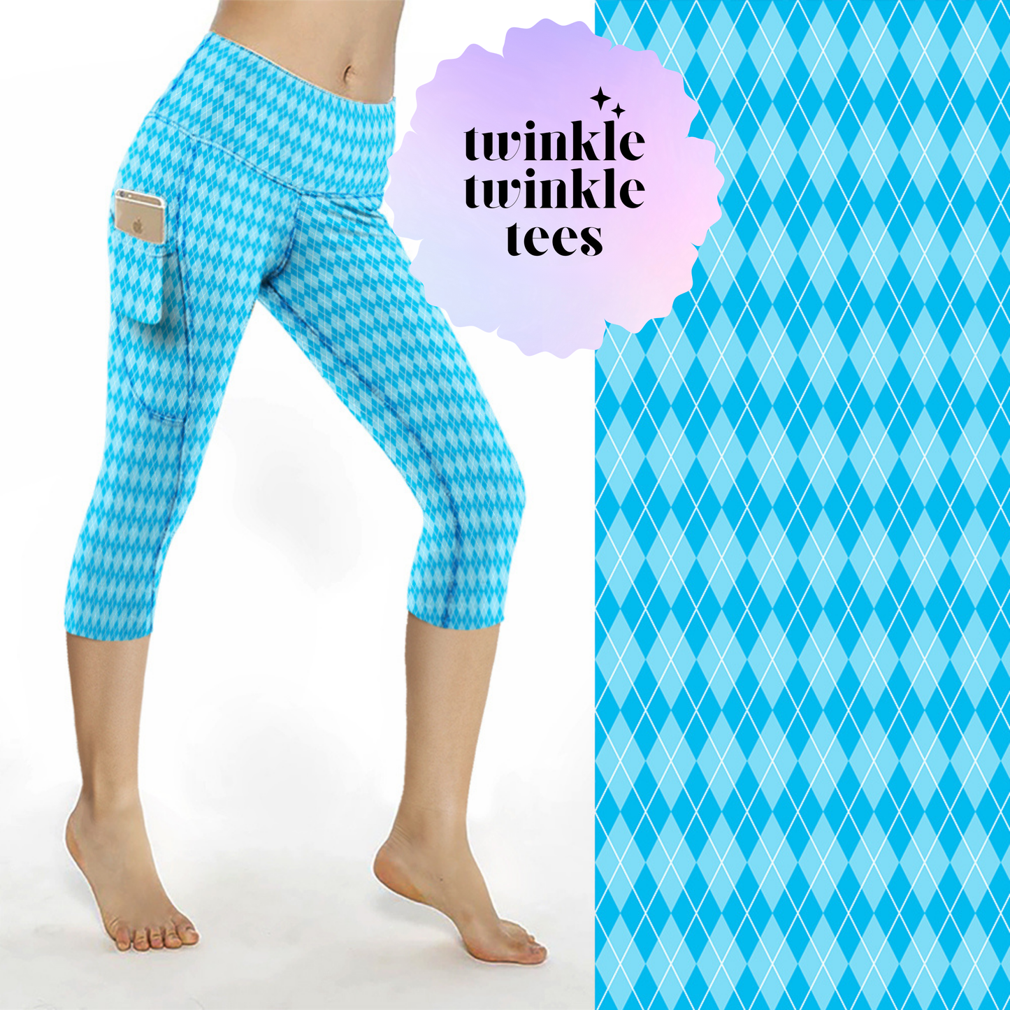 Classic Argyle #12 CAPRI Pocket Leggings