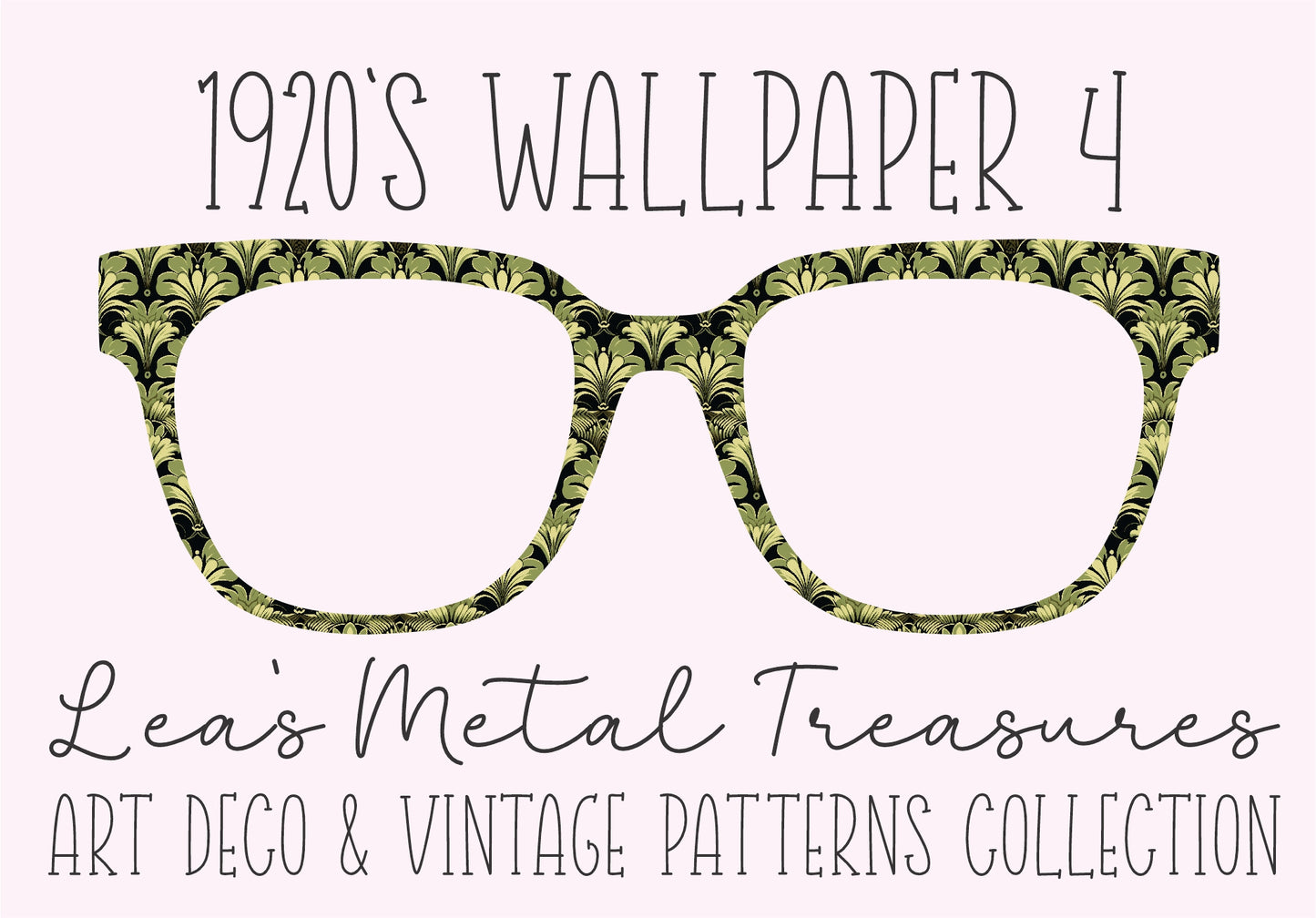 1920'S WALLPAPER 4 Eyewear Frame Toppers COMES WITH MAGNETS