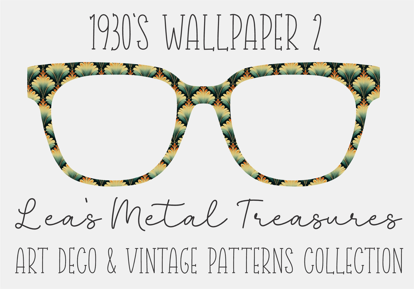 1930'S WALLPAPER 2 Eyewear Frame Toppers COMES WITH MAGNETS