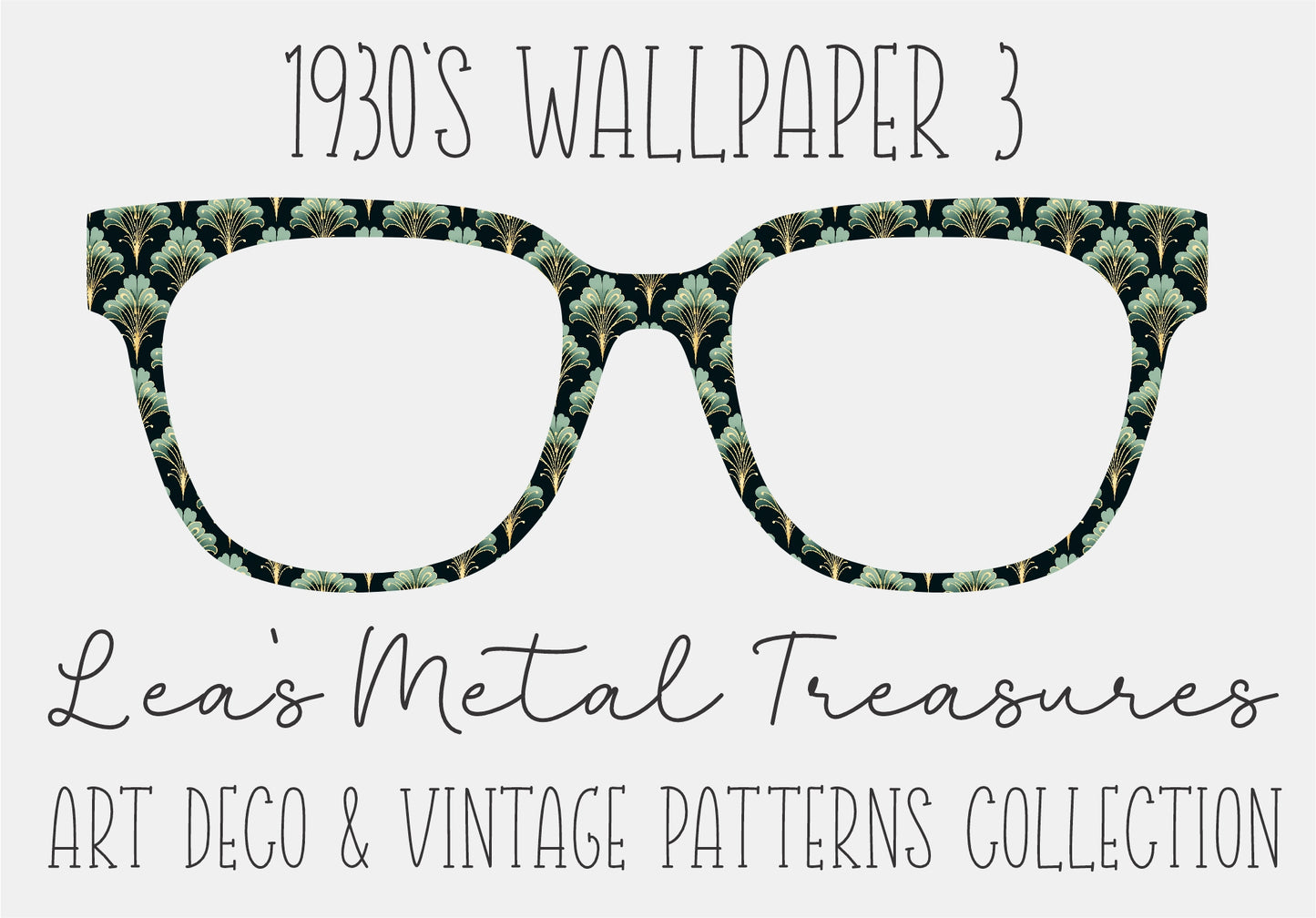 1930'S WALLPAPER 3 Eyewear Frame Toppers COMES WITH MAGNETS