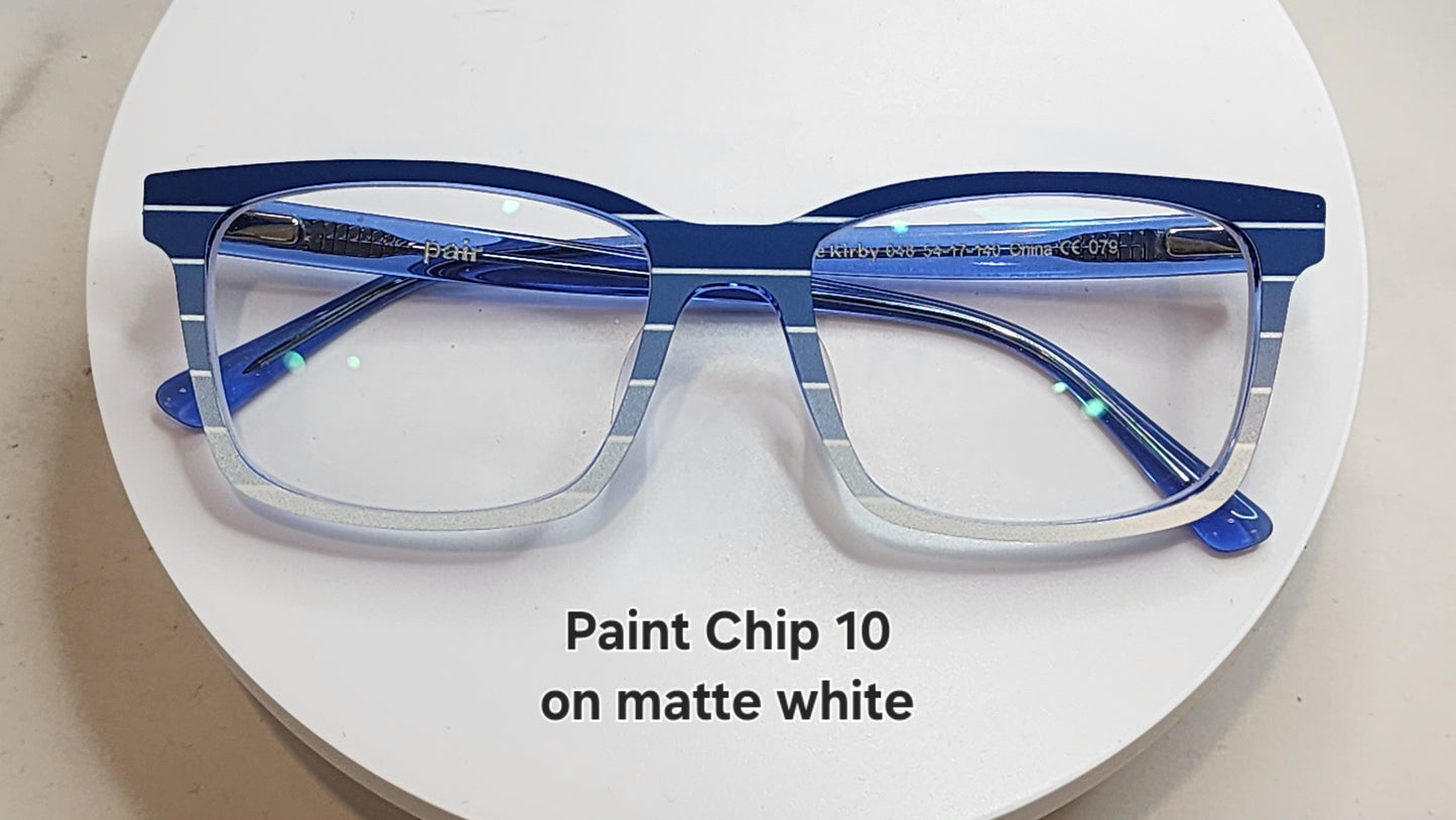 PAINT CHIP 10 Eyewear Frame Toppers COMES WITH MAGNETS