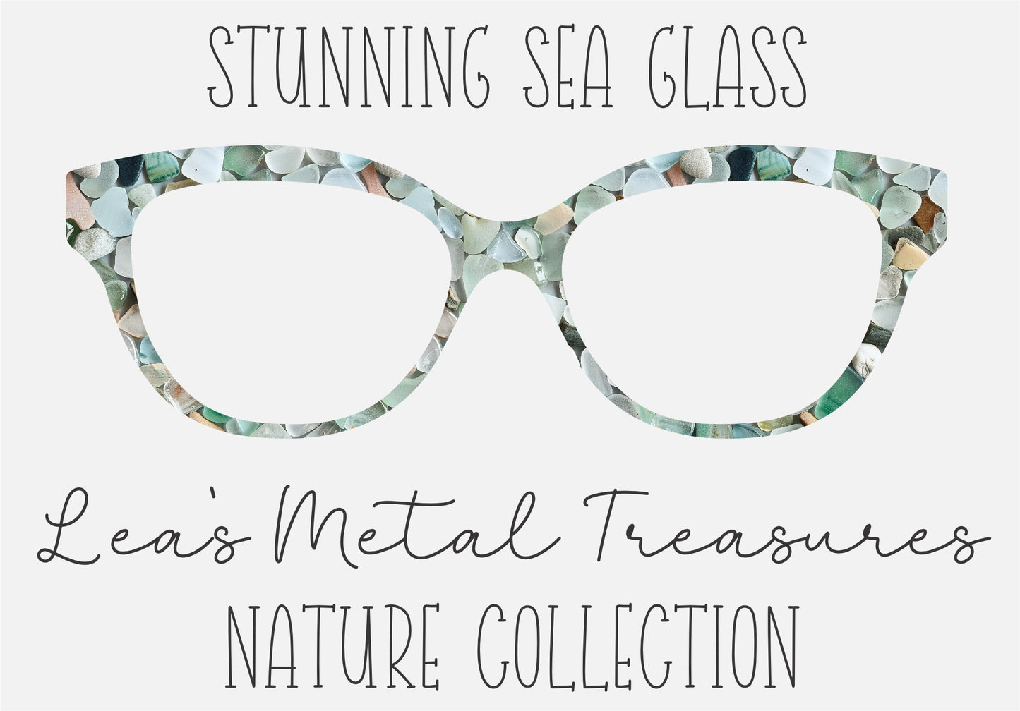 Stunning Sea Glass Eyewear Frame Toppers Comes WITH MAGNETS