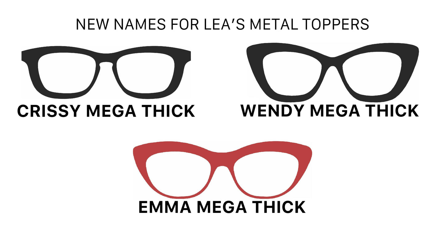 MERRY MUSHROOM AND PYREX VERTICAL FADE TO BROWN Eyewear Frame Toppers