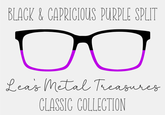 Black & Capricious Purple Split Eyewear TOPPER COMES WITH MAGNETS