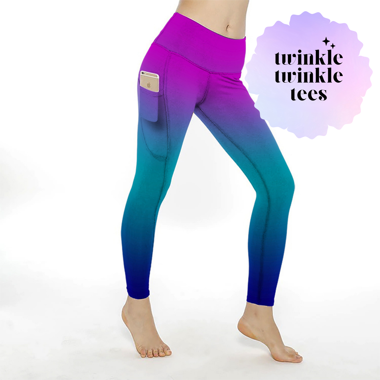 Mystique Gradient Full Length Pocket Leggings