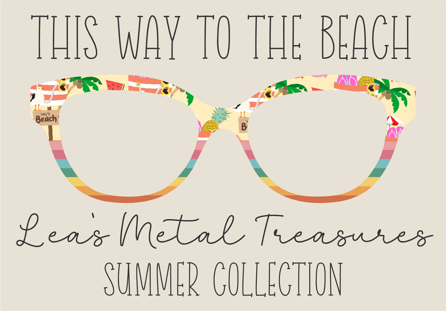 This Way to the Beach Eyewear TOPPER COMES WITH MAGNETS