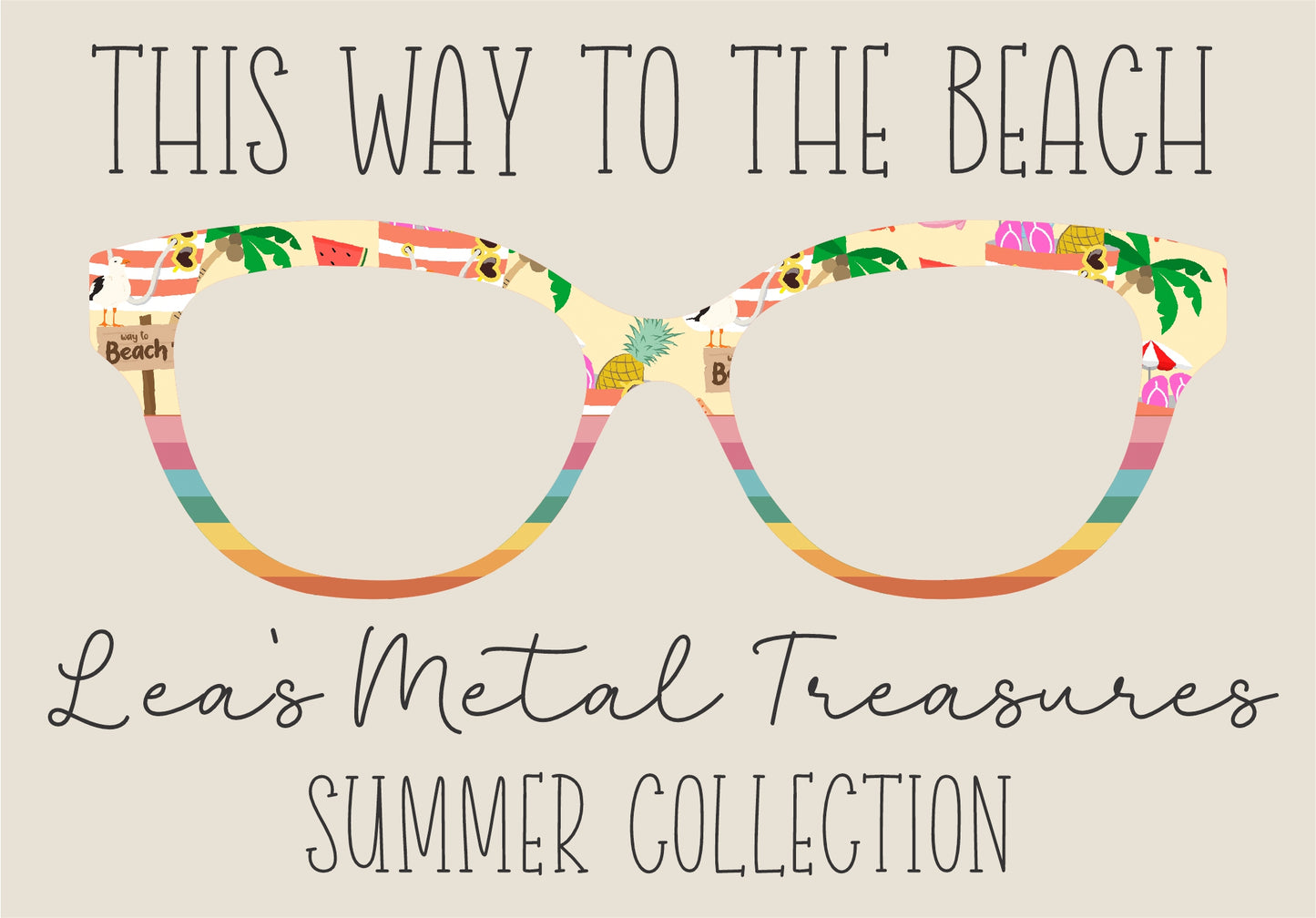 This Way to the Beach Eyewear TOPPER COMES WITH MAGNETS