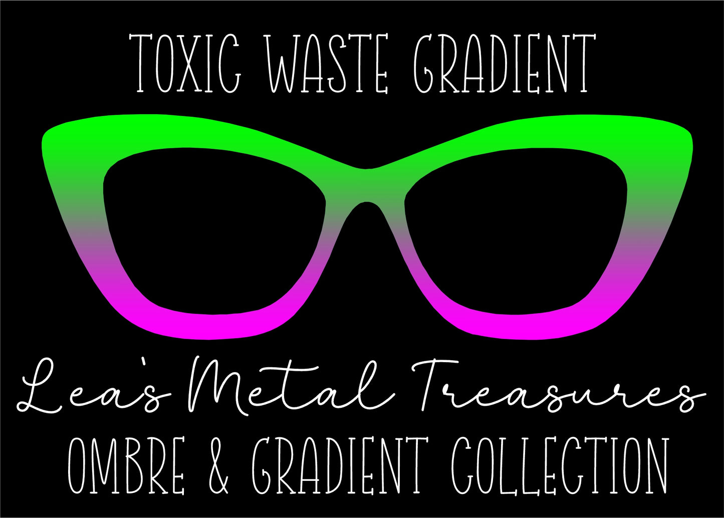 Toxic Waste Gradient Eyewear Frame Toppers COMES WITH MAGNETS