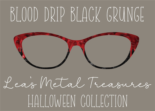 Blood drip black grunge Eyewear Frame Toppers COMES WITH MAGNETS