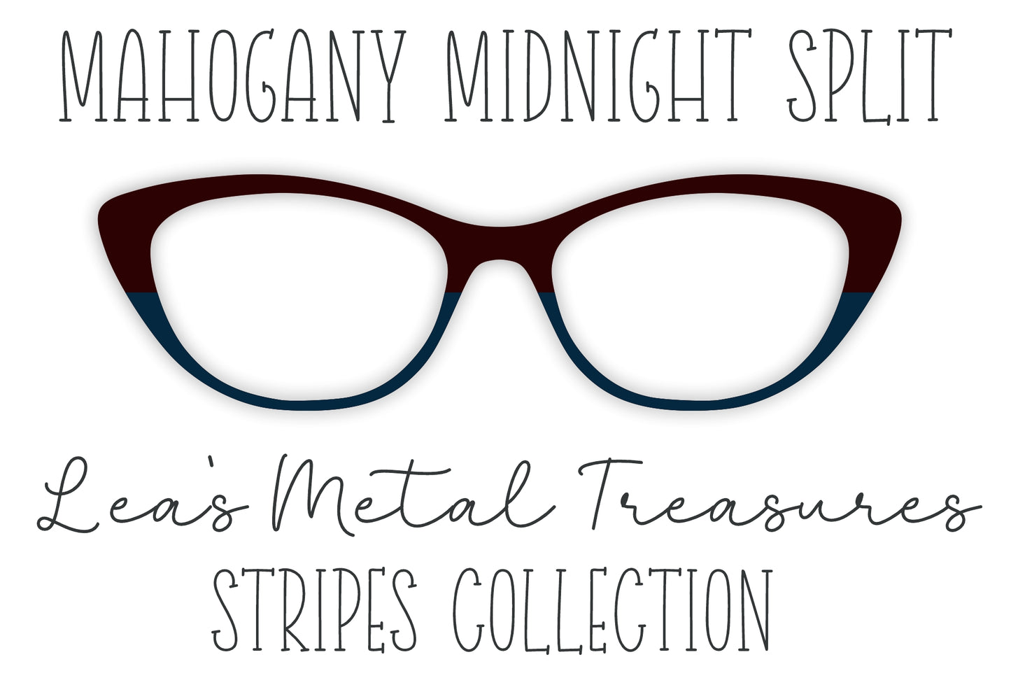 Mahogany Midnight split Eyewear Frame Toppers COMES WITH MAGNETS