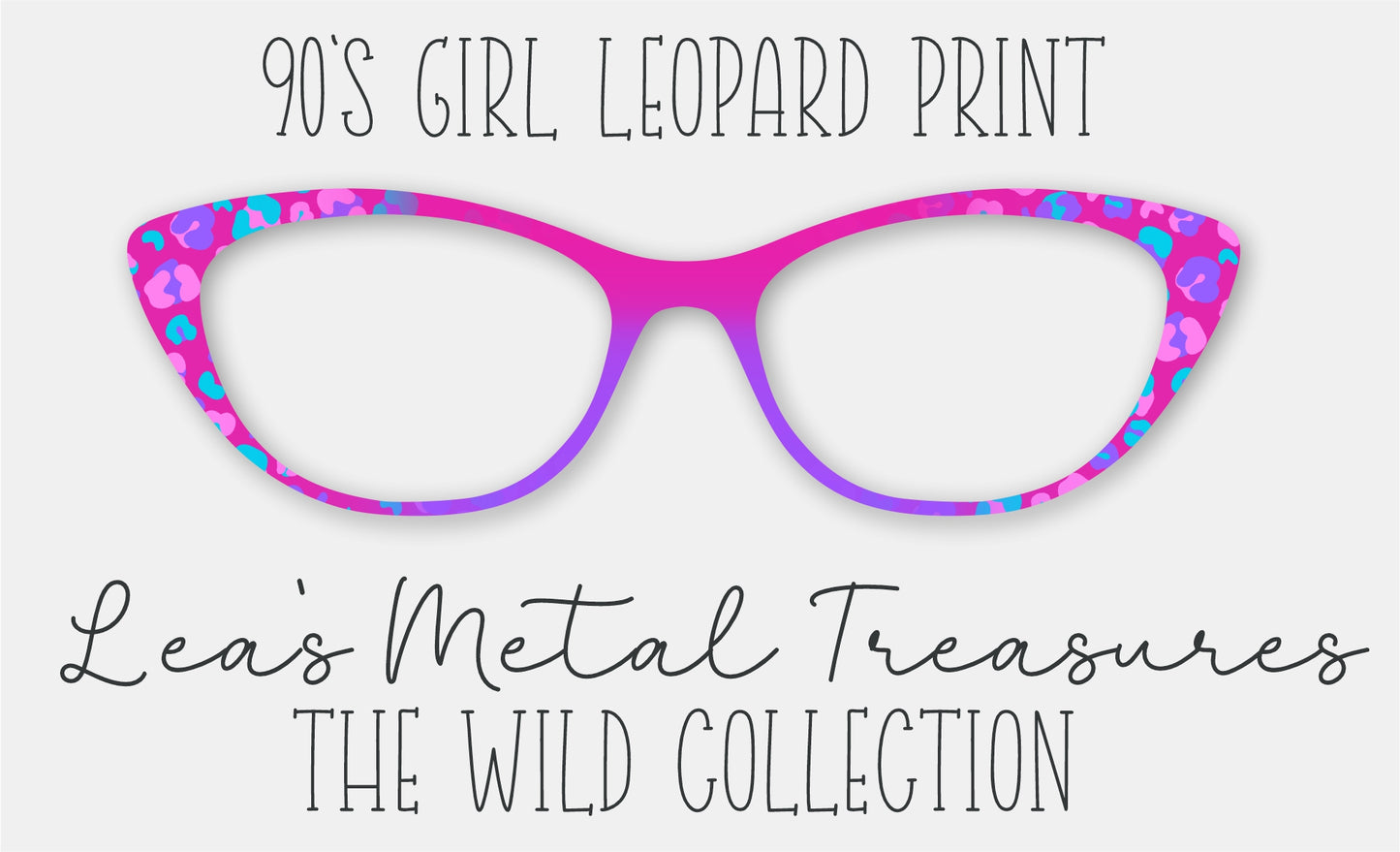 90s Girl Leopard Print Eyewear Frame Toppers