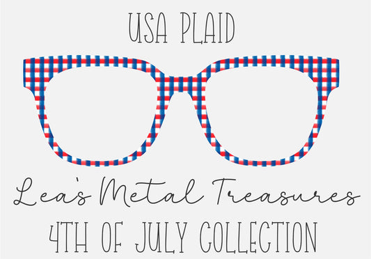 USA Plaid Eyewear Frame Toppers COMES WITH MAGNETS