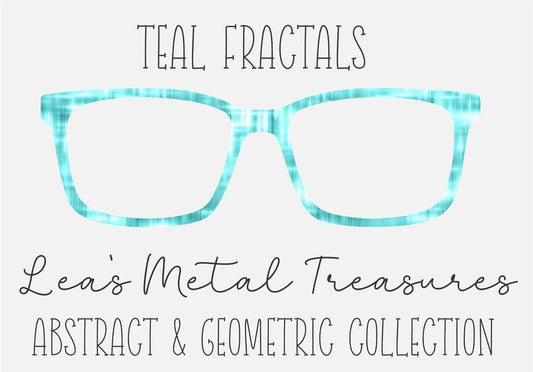 Teal Fractals Eyewear Frame Toppers COMES WITH MAGNETS