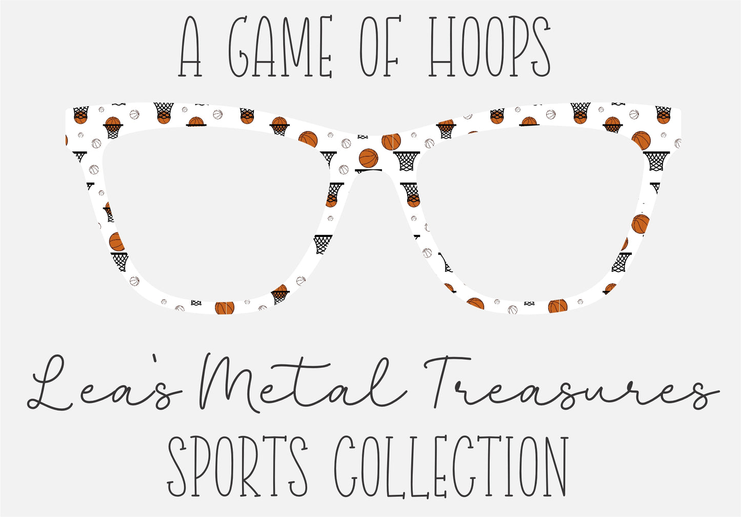 A GAME OF HOOOPS Eyewear Frame Toppers COMES WITH MAGNETS