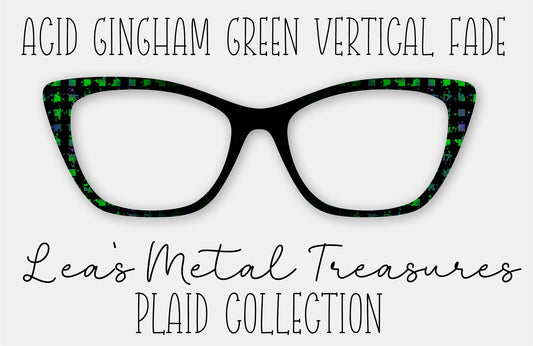 Acid Gingham Green Vertical Eyewear Frame Toppers