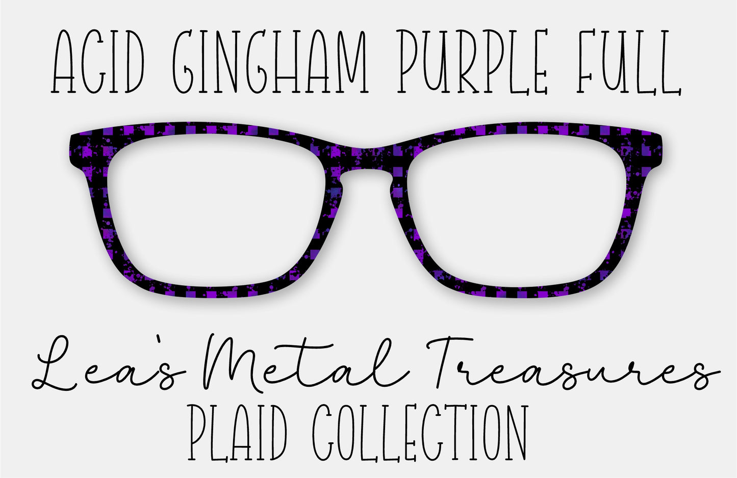 Acid Gingham Purple Full Eyewear Frame Toppers