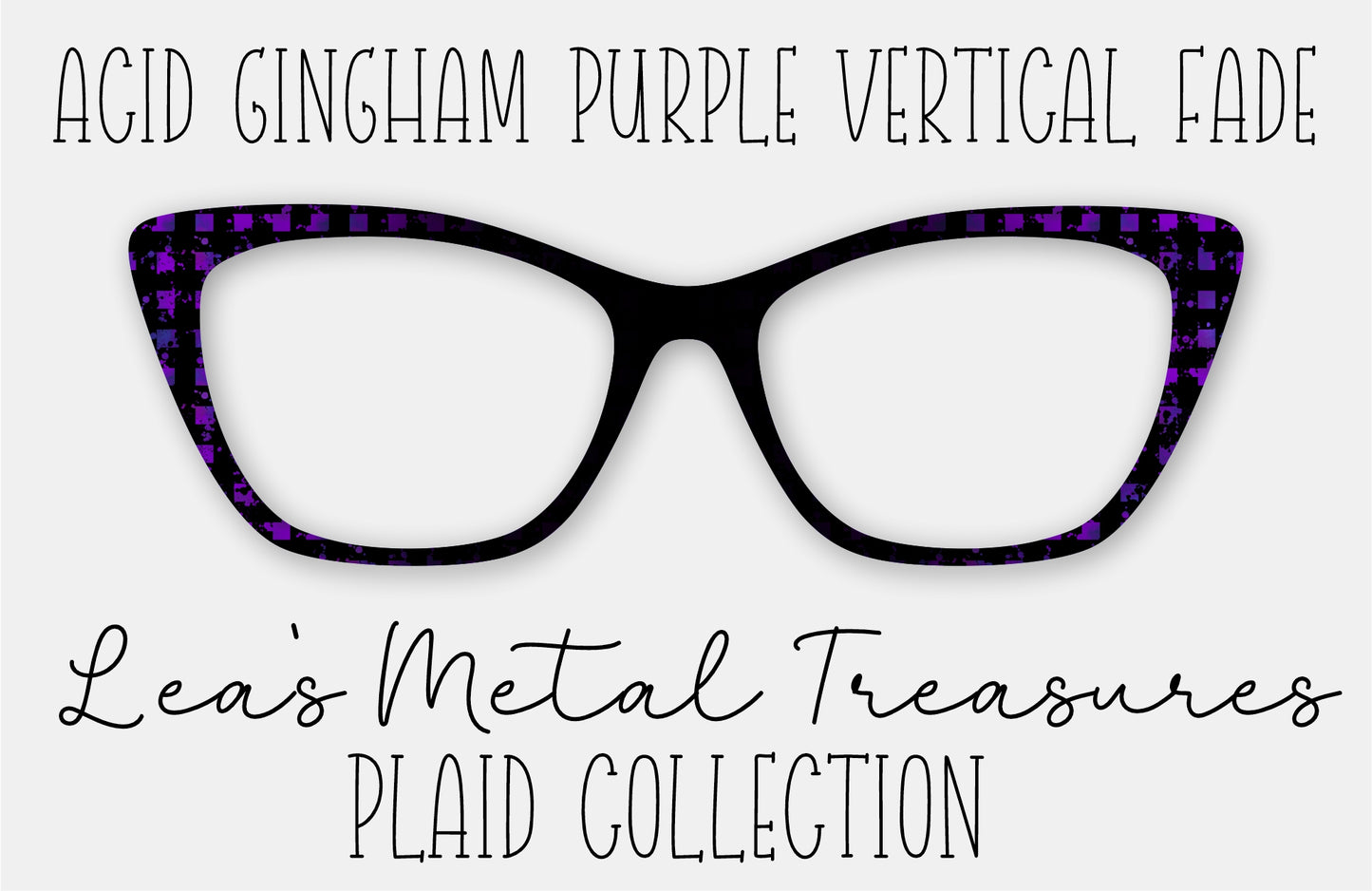Acid Gingham Purple Vertical Fade Eyewear Frame Toppers