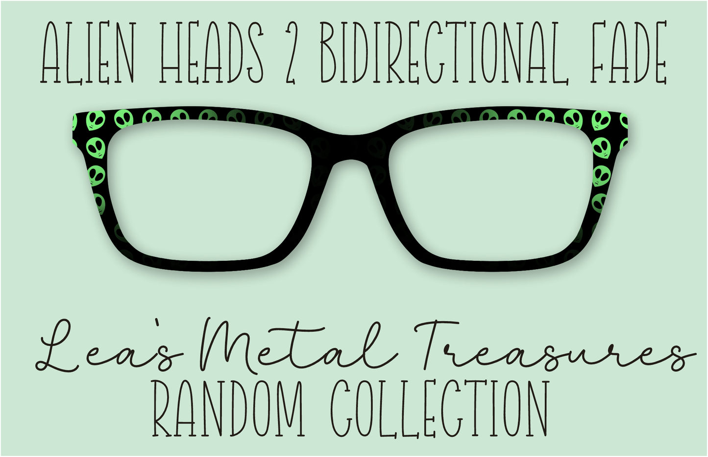 Alien Heads BiDirectional Fade Eyewear Frame Toppers COMES WITH MAGNETS