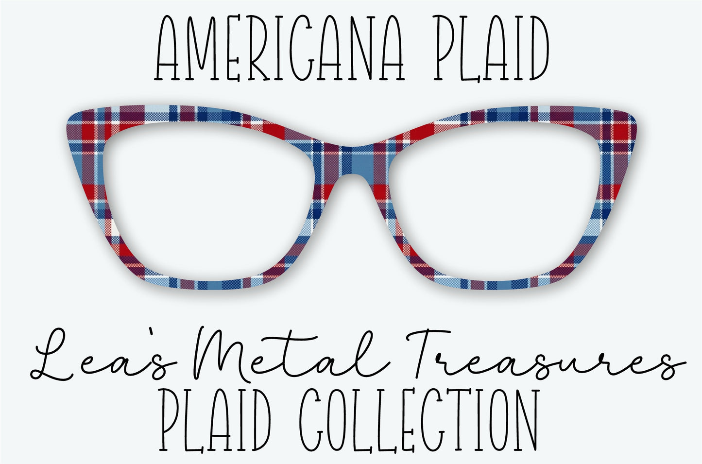 Americana Plaid Eyewear Frame Toppers
