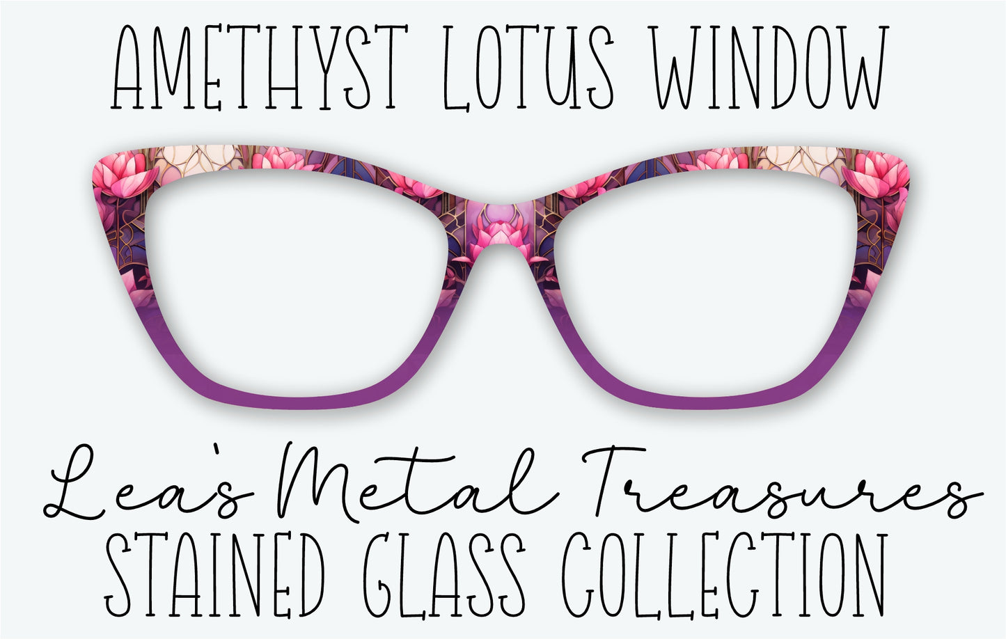 Amethyst Lotus Window Eyewear Frame Toppers