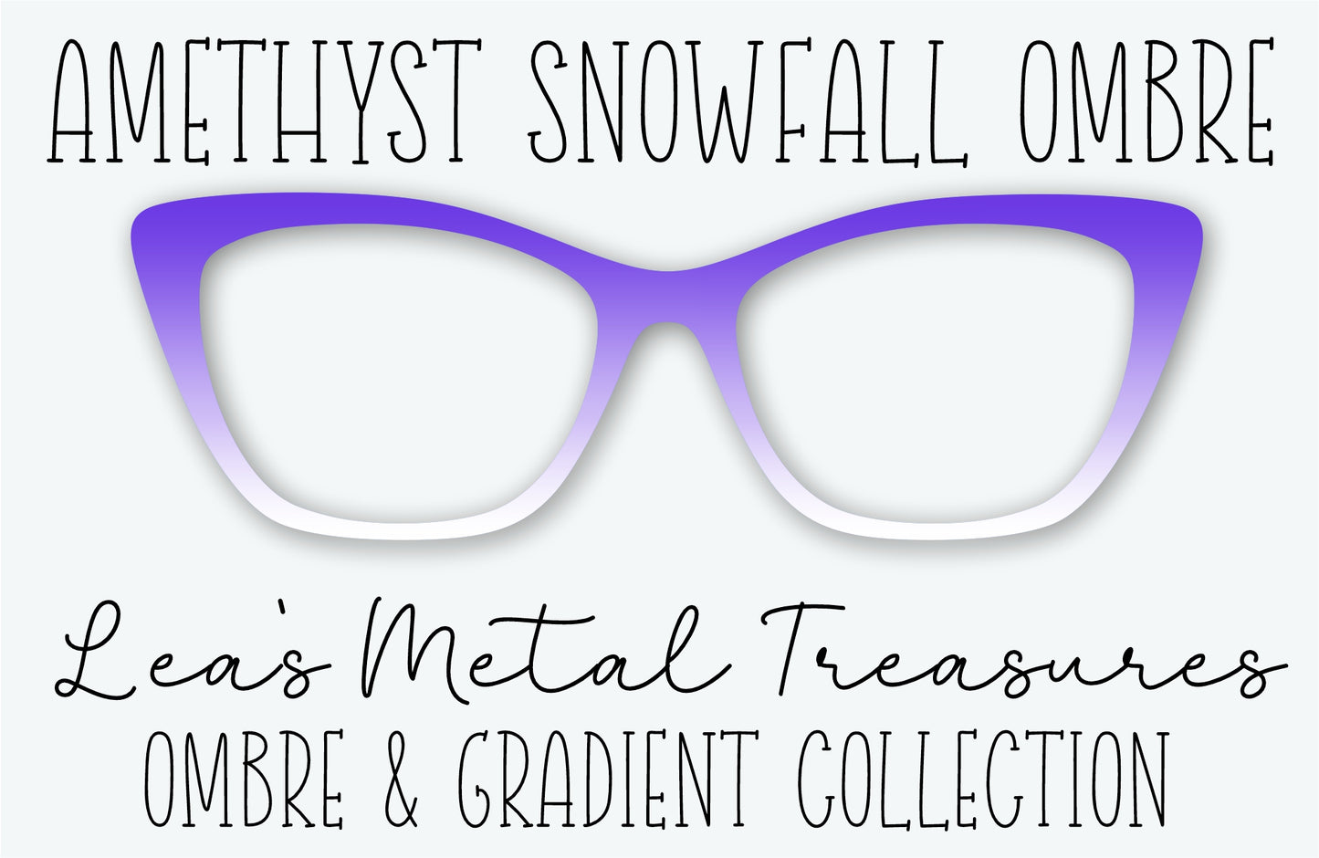 AMETHYST SNOWFALL OMBRE Eyewear Frame Toppers • MARCH 2026 TOPPER OF THE MONTH