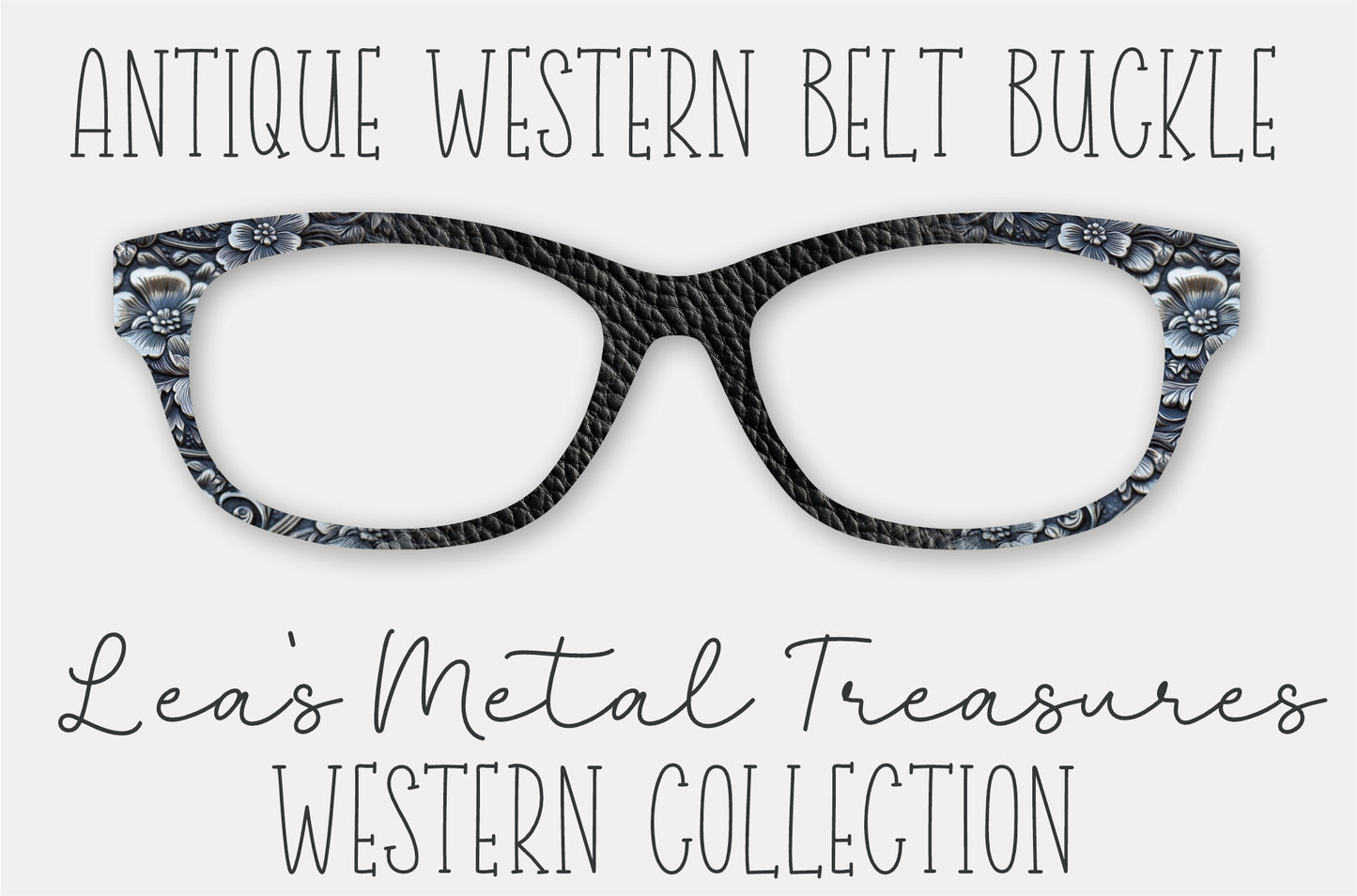Antique Western Belt Buckle Eyewear Frame Toppers