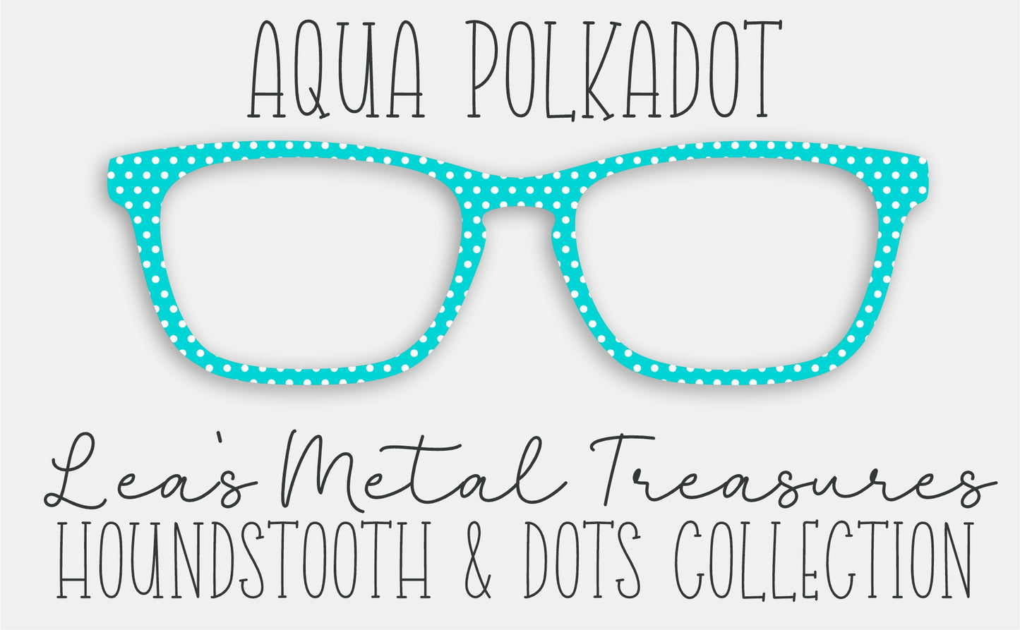 AQUA POLKADOT Eyewear Frame Toppers COMES WITH MAGNETS