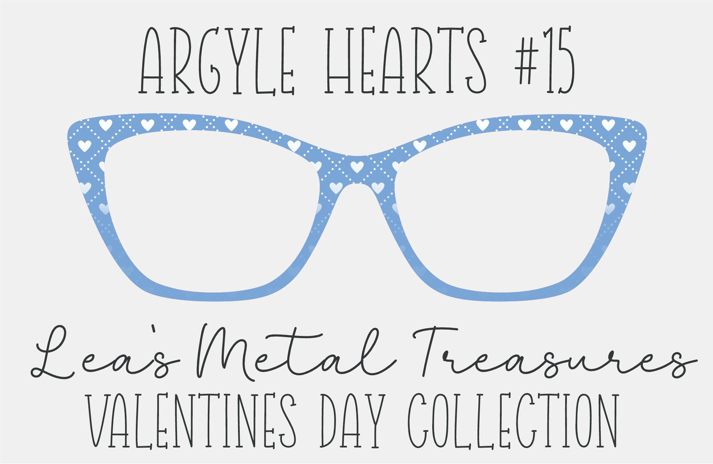 Argyle Hearts 15 Eyewear Frame Toppers COMES WITH MAGNETS