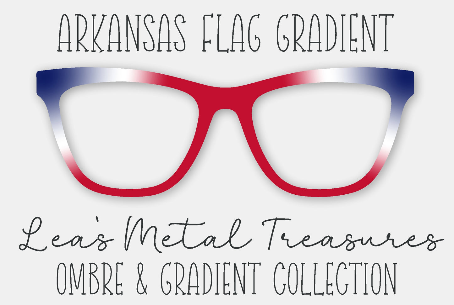 Arkansas Flag Gradient Eyewear Frame Toppers