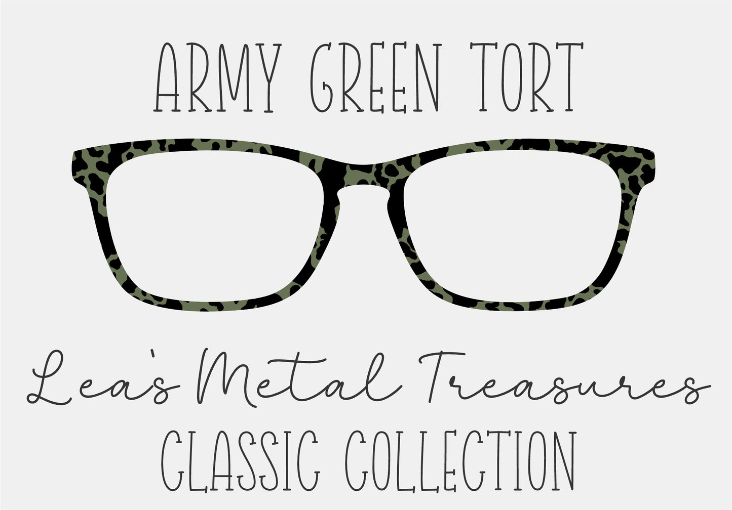 ARMY GREEN TORT Eyewear Frame Toppers COMES WITH MAGNETS
