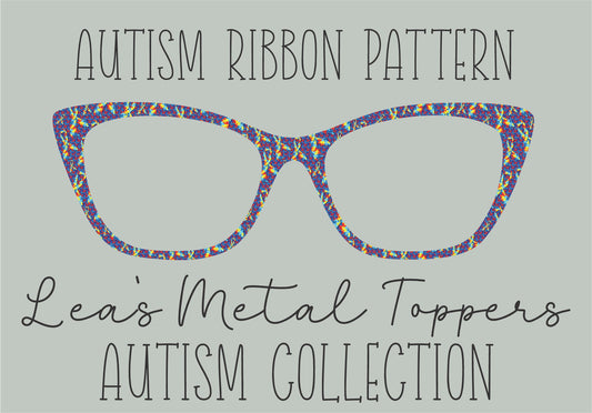 AUTISM RIBBON PATTERN Eyewear Frame Toppers