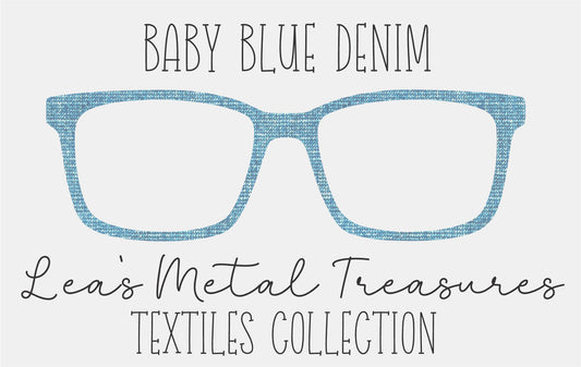 Baby Blue Denim Eyewear Frame Toppers COMES WITH MAGNETS