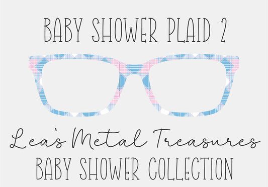 Baby shower Plaid 2 Toppers COMES WITH MAGNETS