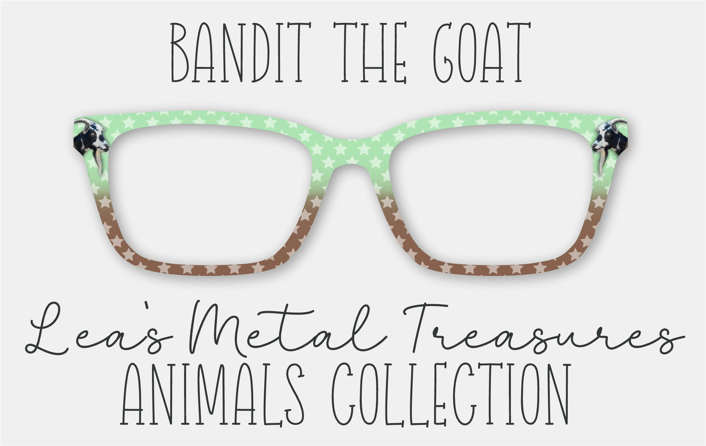 Bandit the Goat Eyewear Frame Toppers