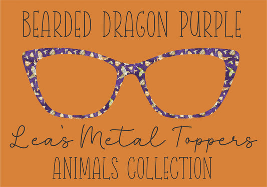 BEARDED DRAGON PURPLE Eyewear Frame Toppers COMES WITH MAGNETS