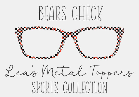 BEARS CHECK Eyewear Frame Toppers COMES WITH MAGNETS