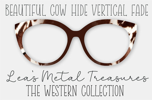 Beautiful Cow Hide Vertical Fade Eyewear Frame Toppers