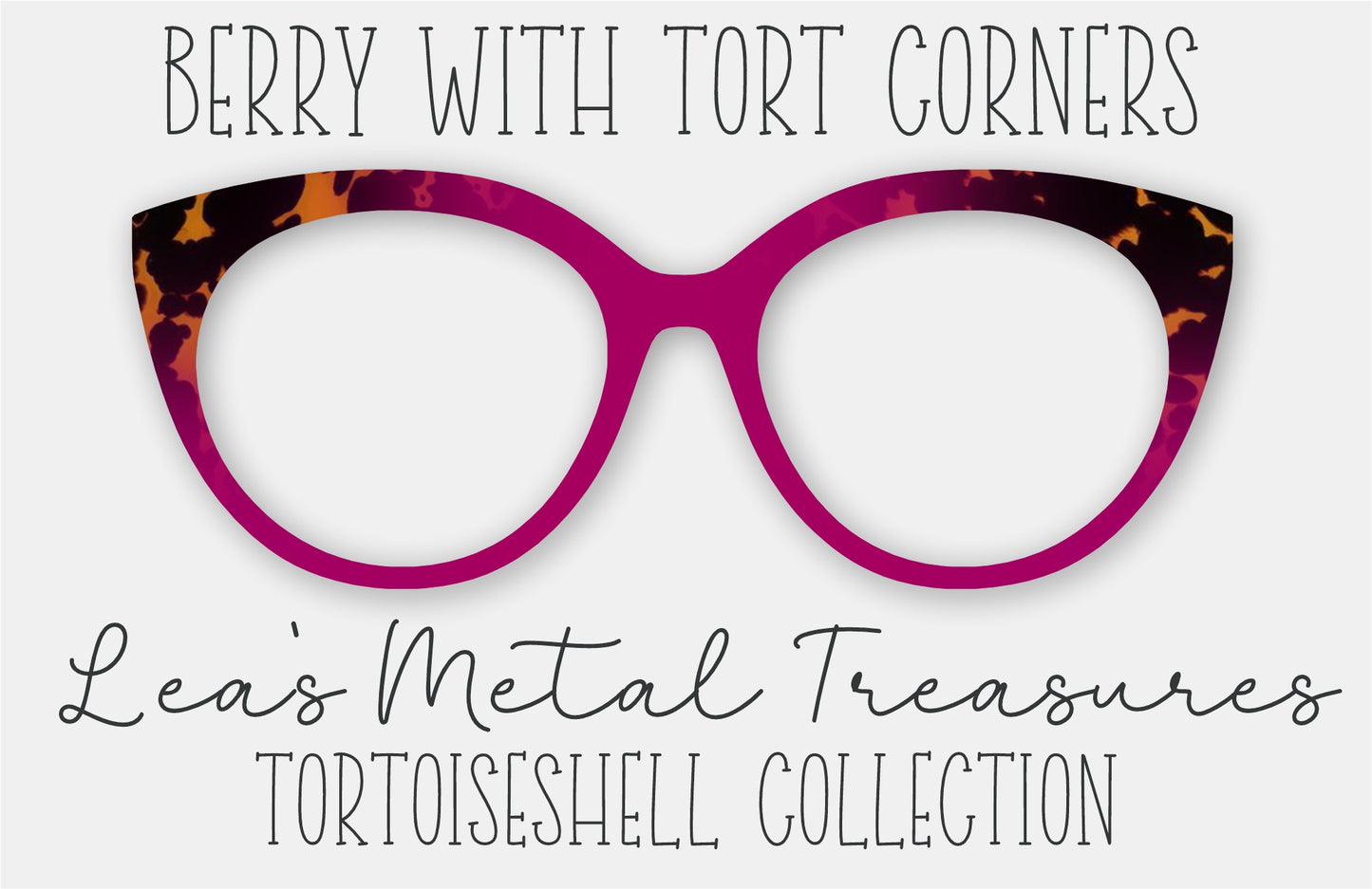 Berry with Tort Corners Eyewear Frame Toppers