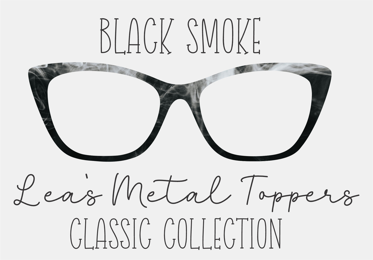BLACK SMOKE Eyewear Frame Toppers COMES WITH MAGNETS