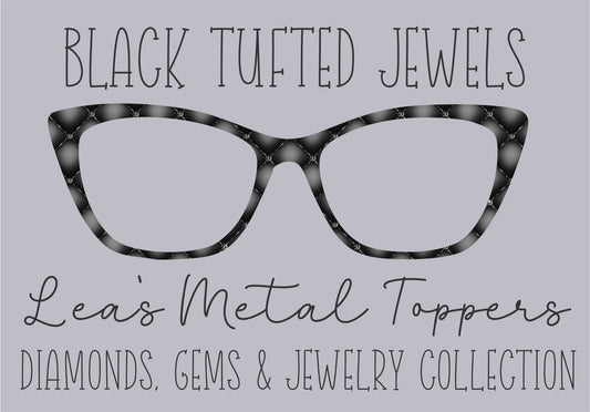 BLACK TUFTED JEWELS Eyewear Frame Toppers COMES WITH MAGNETS
