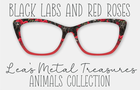 Black Labs and Red Roses Eyewear Frame Toppers