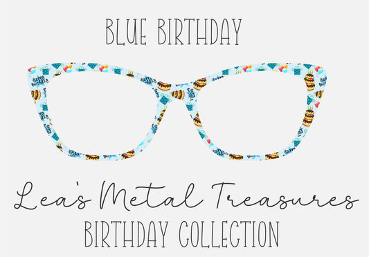 BLUE BIRTHDAY Eyewear Frame Toppers COMES WITH MAGNETS
