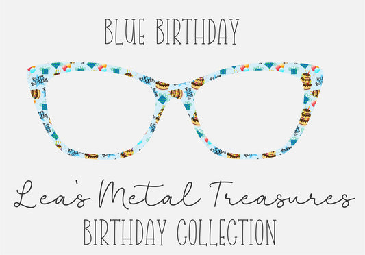 BLUE BIRTHDAY Eyewear Frame Toppers COMES WITH MAGNETS