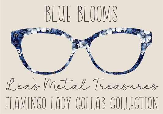 Blue Blooms Magnetic Eyeglasses Topper • Flamingo Lady Collab