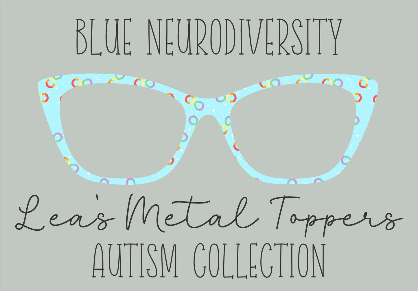 BLUE NEURODIVERSITY Eyewear Frame Toppers COMES WITH MAGNETS