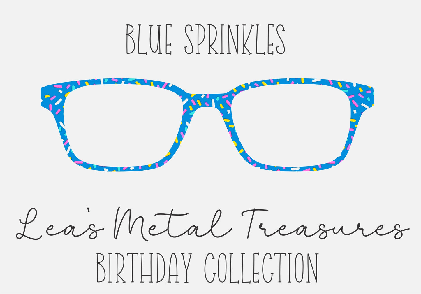 BLUE SPRINKLES Eyewear Frame Toppers COMES WITH MAGNETS