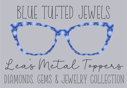BLUE TUFTED JEWELS Eyewear Frame Toppers COMES WITH MAGNETS